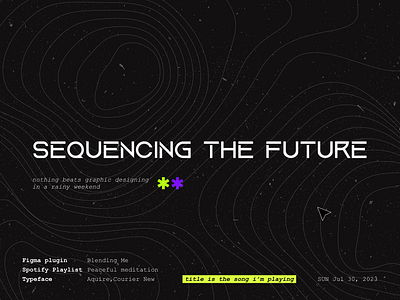 Sequencing the future black graphic design layout typeface