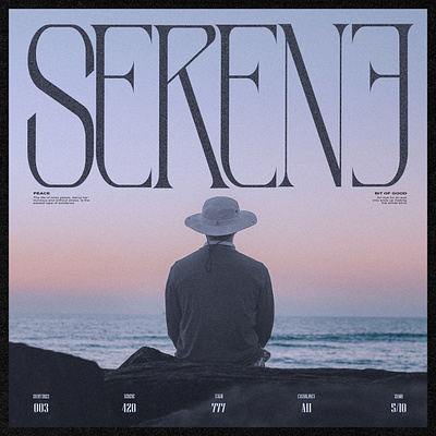 COVER ART TEMPLATE 003 |SERENE - DESIGNED BY @a.ziamo album cover branding design graphic design illustration logo photoshop typography ui vector