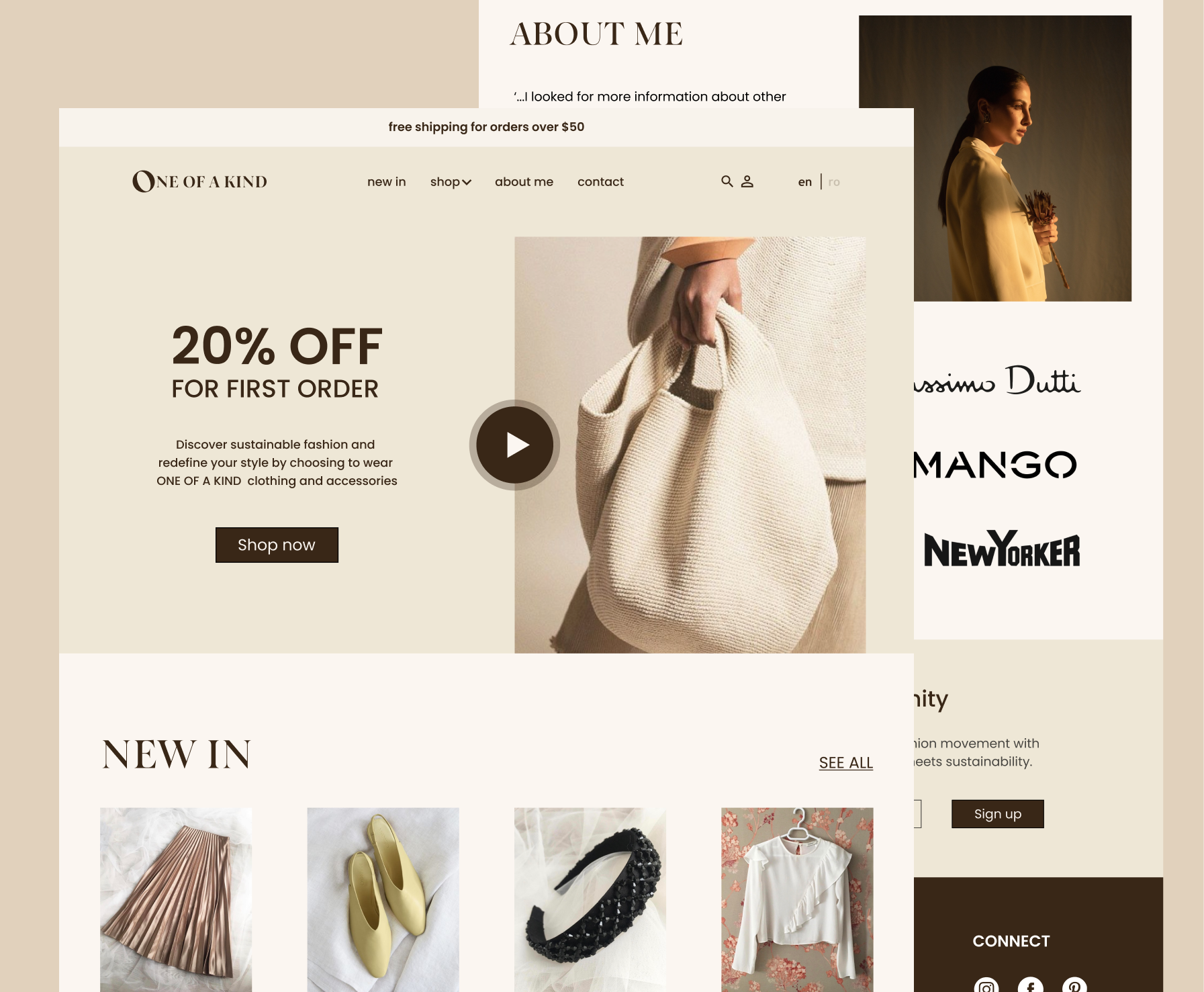 Landing page - fashion website app design branding design desktop ecommerce fashion fashion landing page fashion website interface landing page mobile mobile design product design ui ui design uiux ux ux design website website page