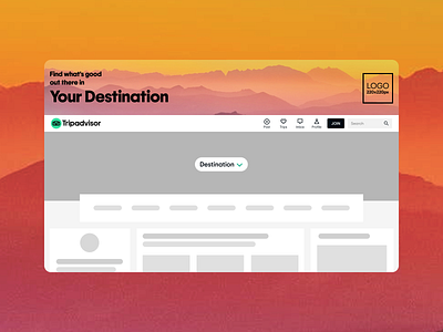 Horizon Banner Template—Tripadvisor advertising product design revenue tripadvisor ui ui design ux wanderlab