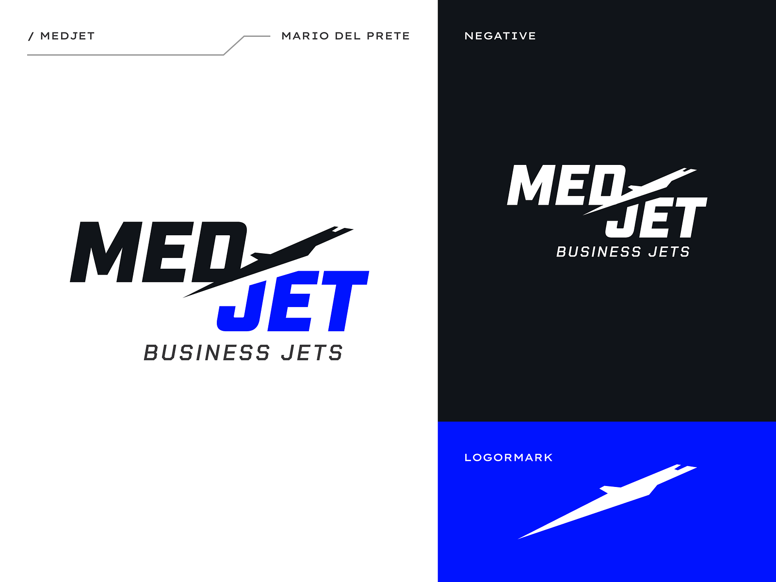 Brand Identity / MedJet - Business Jets by Mario Del Prete on Dribbble