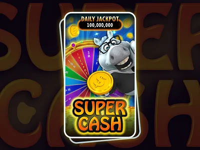 App Store screen casino game advertisement appstore branding cartoon cash casino coin coins design game graphic design interface jackpot logo mobile game screen ui ui design web design wheel