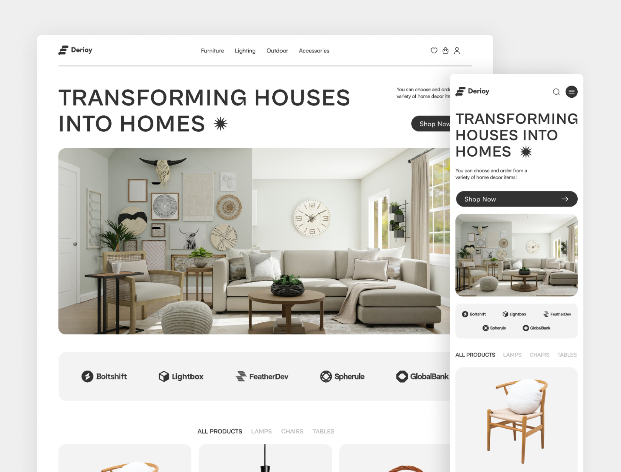 Furniture Website UI By Huzaifa Anas On Dribbble