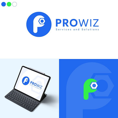 PROWIZ Services & Solutions branding design graphic design illustration logo logo design maintenance repair repair and maintenance services solutions vector