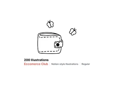 Empty Wallet | Eccomerce Club - Overflow Design app illustration duotone ecommerceclub figma free freebie illustration notion notion illustration notionclub officeclub sketch svg vector wallet web illustration