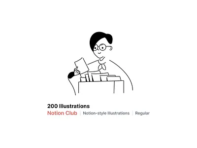 Going through files | Office Club - Overflow Design app illustration archive avatar duotone ecommerceclub face figma files folder free freebie illustration notion notion illustration notionclub officeclub sketch svg vector web illustration