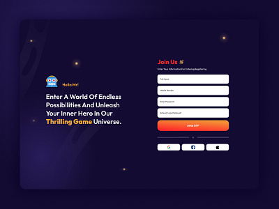 Gamification / sign up dailyui game register signup ui ux