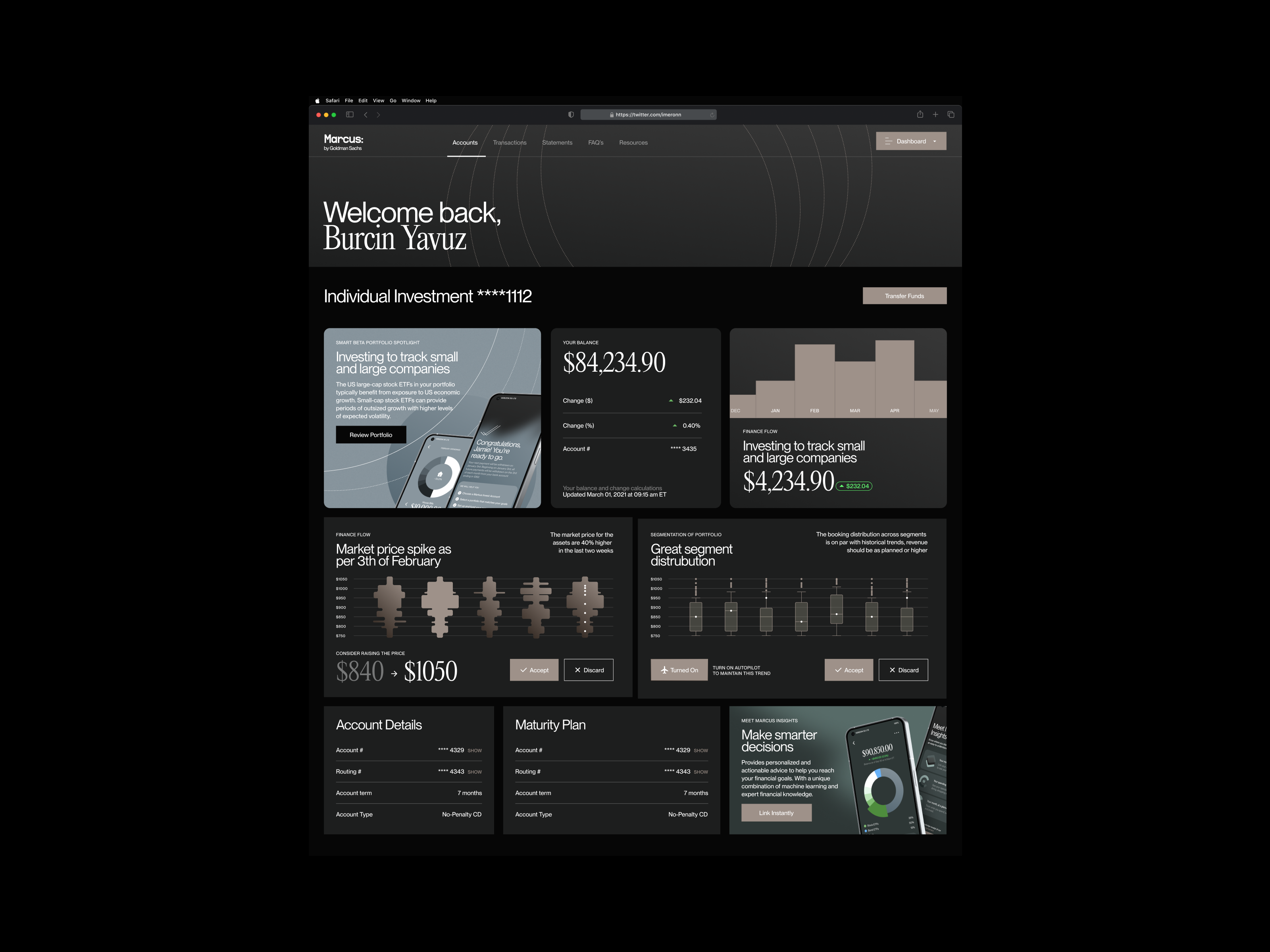 Example of Fintech Web App & Dashboard Design