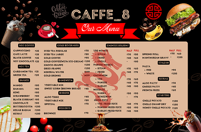 Caffe Menu graphic design typography