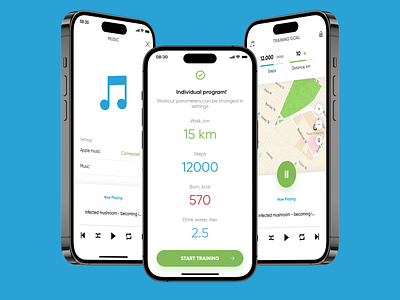 Pedometer Steppy: Tracking Walk & Run Application android etnocode ios mobile app mobile application play music run map running running application running with map running with music sport activity sport application tracking activities tracking km tracking time walking walking application