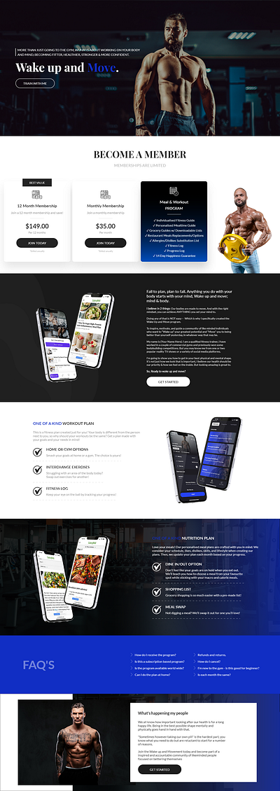 FitCoach Connect design ui web desing