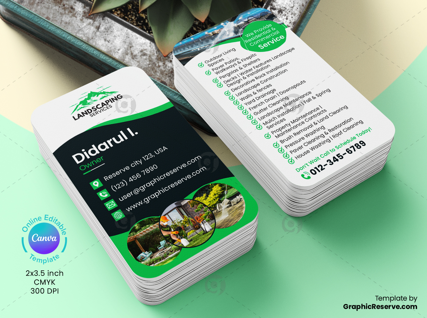 Landscaping best sale business cards