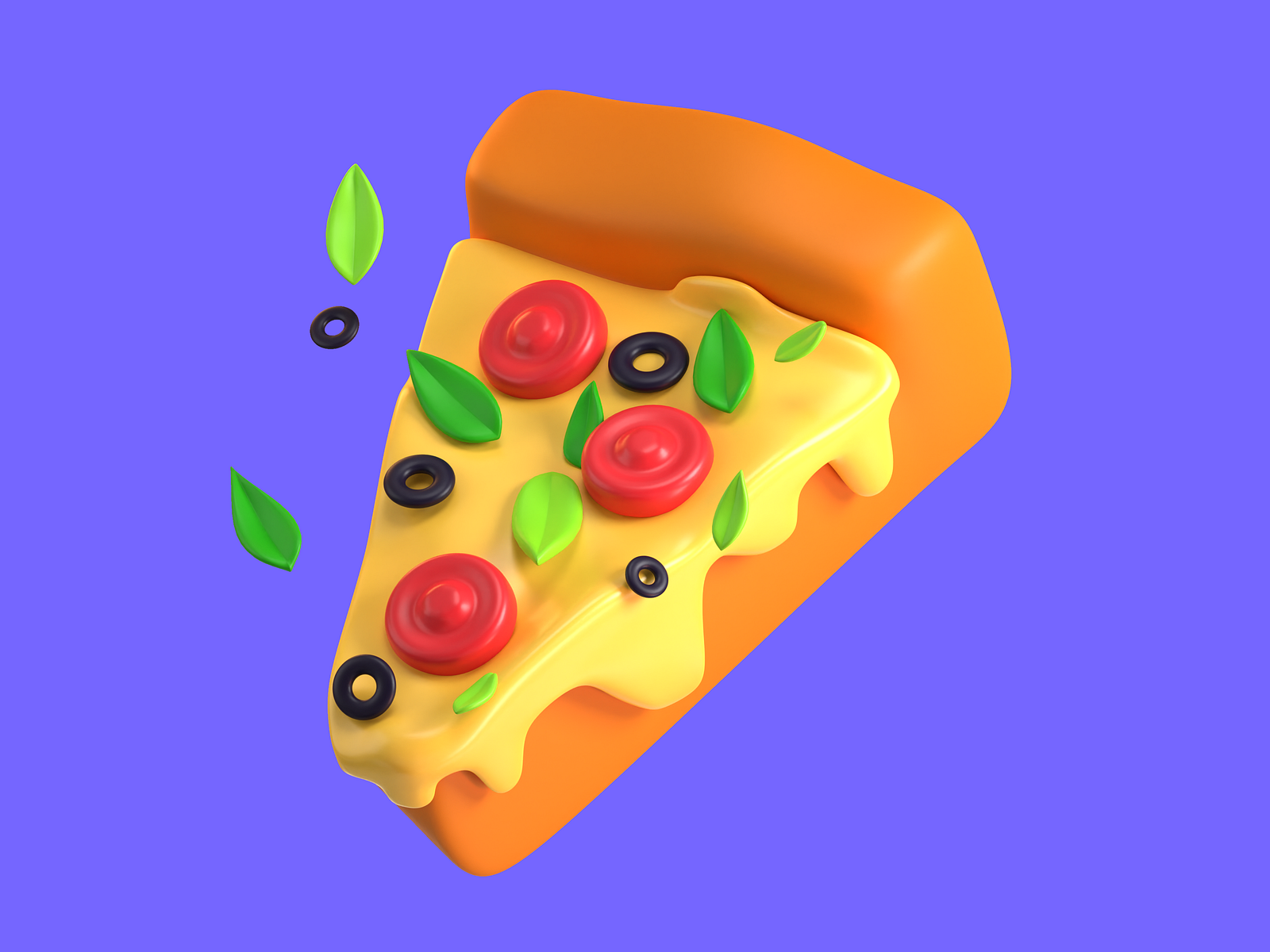 3d Pizza slice by tnr_mnv on Dribbble