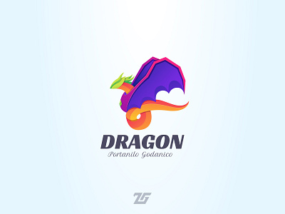 Dragon 3d amazing logo animal art branding colorful creative design dragon fantasy gradient logo graphic design identity illustration logo logos modern logo myth symbol