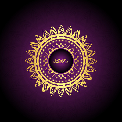 Luxury Mandala app branding design floral graphic design illustration logo luxury background typography ui ux vector