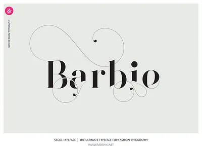 Barbie logo by Moshik Nadav Typography Made with Segol Typeface barbie font barbie logo barbie typeface design fashion fashion fonts fashion magazine fonts fashion typeface fashion typography logo logotype luxury fonts mattel fonts moshik nadav segol typeface typeface typography unique fonts vogue fonts vs fonts