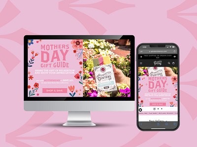 Mothers Day Web Banner beauty brand design graphic design soap banner soap brand typography vector web web banner