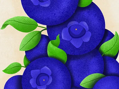 Bunch of blueberries art artwork blueberry concept design digital digital artwork digitalart flat vector fruits graphic design illustration procreate