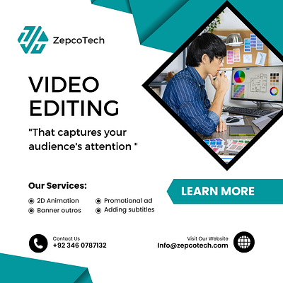 Video Editing Posts animation branding design graphic design illustration logo motion graphics ui ux vector