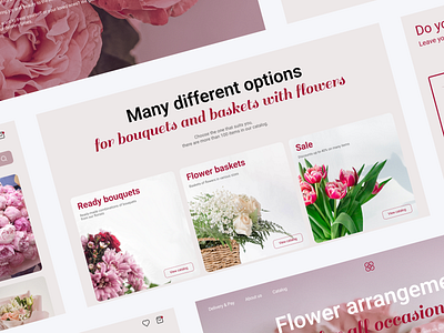 Flory flower shop website design figma flower flower shop graphic design shop ui ux uxui web website