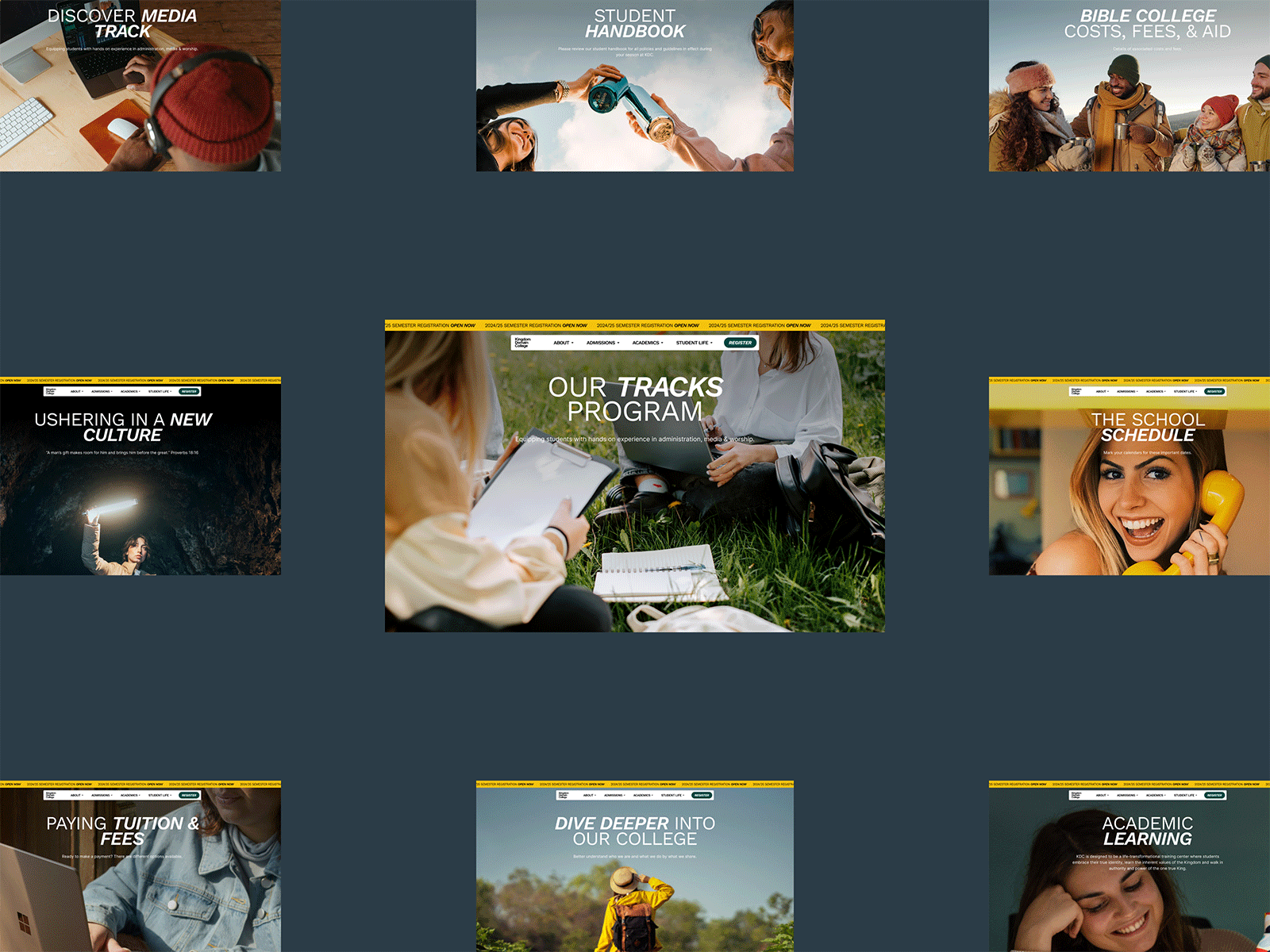 College Website - Hero Images academic academy campus college design education faculty hero home page homework landing page learn school student study training tutor university web website