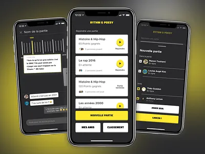 2019 - Music quiz game chat design ui