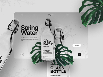 Glass bottle concept branding design graphic design illustration logo typography ui ux vector webdeweloper