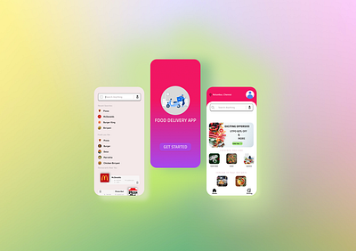 A Basic UI/UX Design - Food Delivery App app design food delivery app ui ux