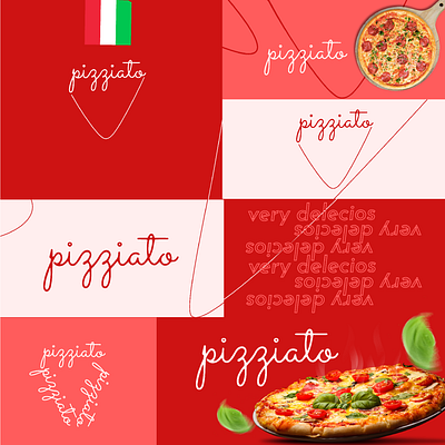 pizziato branding brand branding logo logos logotype pizza resturant brand visual identity