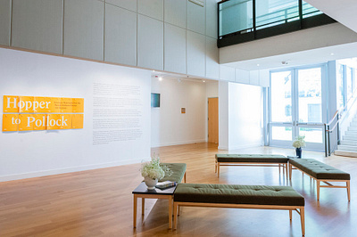 Hopper to Pollock art art museum design exhibition exhibition design graphic design typography