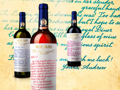 Blue Train wines brand guidelines branding graphic design handwriting label design packaging website wine