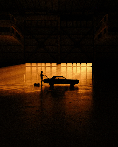 Through the Shadows 3d car cinema cinematic city dark digital art
