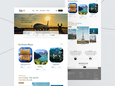 Travelers Landing Page application design design inspiration dribbble e commerce figma interface landing page site ui uiux userinterface ux web welovedaily