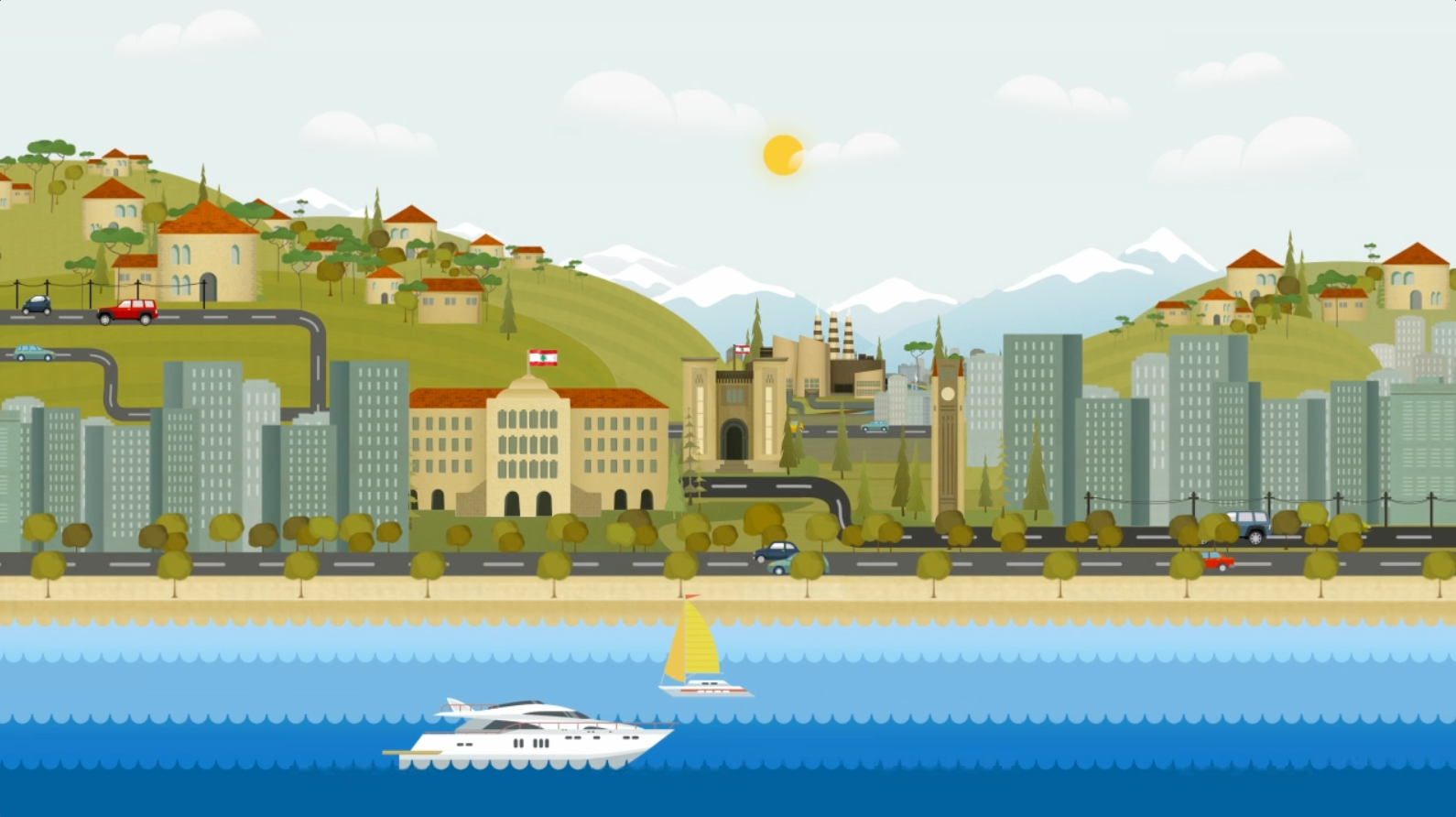 Lebanon <3 after effects animation design illutrated infographic lebanon motion graphics