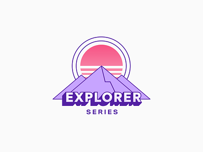 Paddl - Explorer Series 80s brand identity branding event design explorer series logo design mountain logo online social media subbrand tech company vaporwave
