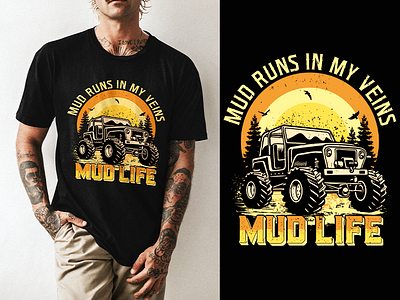 MUD LIFE OFF-ROADING T-SHIRT DESIGN adventure apparel branding clothing design fashion graphic design hoodie illustration jeep jeeps logo mud mudlife offroad offroading offroadlover vintage vintagestyle vintagetshirt