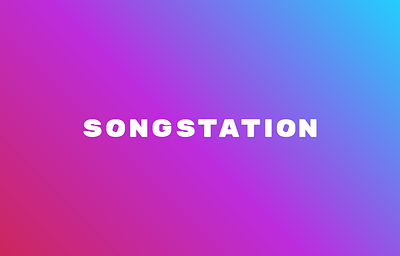 SongStation Wordmark branding branding system clean logo gradient graphic design logo