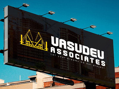 Vasudev Associates Logo adobe illustrator advertising branding builder builder logo building logo construction construction work crain logo digital marketing graphic design illustration logo marketing minimal minimal logo mockup promotion real estate sales