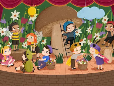 Children's theater production design graphic design illustration графический дизайн