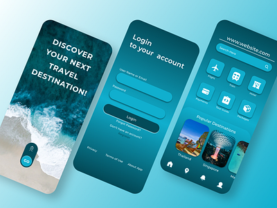 Travel and Tourism Mobile App UI appui mobileapp mobileappui tourismapp travel and tourism mobile app ui travelapp ui uidesign