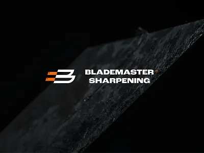 BladeMaster Sharpening® blade blades brand identity branding graphic design knife knives logo logo design orange sharpening