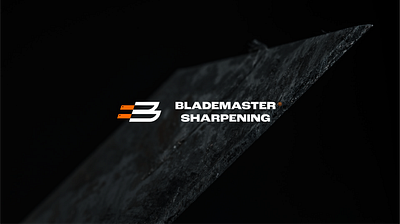 BladeMaster Sharpening® blade blades brand identity branding graphic design knife knives logo logo design orange sharpening