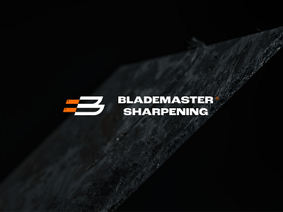 BladeMaster Sharpening® blade blades brand identity branding graphic design knife knives logo logo design orange sharpening