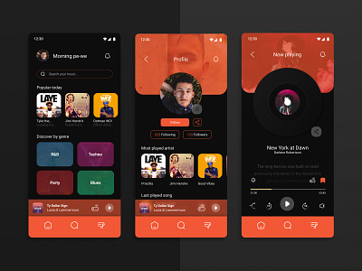 Music App User Interface Design branding challenge dailyui design design inspiration graphic design interface design mobile phone music ui user interface