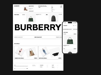 BURBERRY | Website Redesign brand identity branding burberry design design agency fashion graphic design illustration logo logo design marketing ui web design