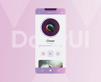 #DailyUI #009 #m app dailyui design figma musicplayer ui