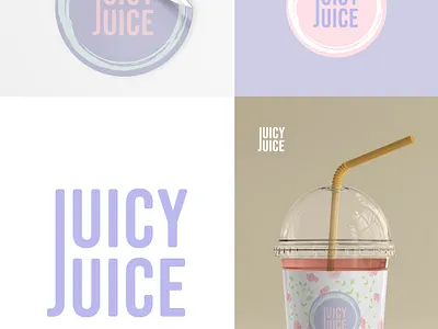 Juicy Juice logo branding cafe graphic design illustration juice juice logo logo branding logo design minimal logo