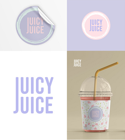 Juicy Juice logo branding cafe graphic design illustration juice juice logo logo branding logo design minimal logo