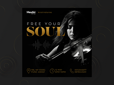 Violin Ad graphic design music event violin