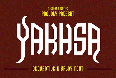 Yakhsa Decorative Display Font animation branding font fonts graphic design logo nostalgic